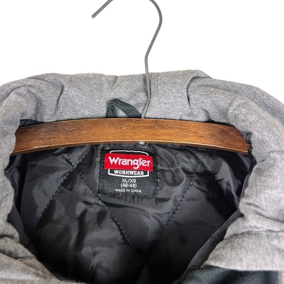 Wrangler NEW Workwear Hooded Shirt Jacket Relaxed Fit SZ XL - Picture 6 of 7